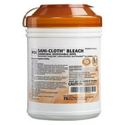 Sani-Cloth Bleach Germicidal Disposable Wipe P54072, 1 Canister (75 wipes)
