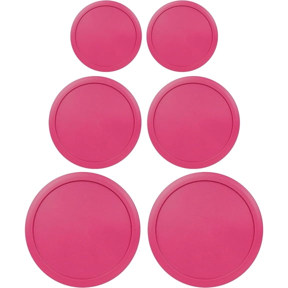 Replacement Lids for Pyrex Containers (2) 2-Cup (2) 4-Cup (2) 7-Cup (Fuchsia)