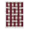 thumbnail image 3 of Casavani Hand Tufted Red Cotton Living, Dining Room Area Carpets Square Indoor Outdoor Rug 7x7 feet, 3 of 5