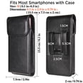 thumbnail image 4 of HOMEIORA Holster for iPhone 17, 17 Pro, 16, 16 Pro, 15, 15 Pro, 14, 14 Pro, 13, 13 Pro, 12, Galaxy S25, S24, S23, Premium Leather Pouch with Belt Clip Phone Holster Belt Case, Black - M, 4 of 8