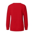 thumbnail image 5 of Chemises de Compression à Manches Longues pour Femmes Col Rond Uni Plus Sweat-Shirt Oversize Pulls Coupe Ample Hauts Légers à la Mode pour les Femmes de Grande Taille, 5 of 5
