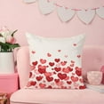 thumbnail image 5 of Valentine''s Day Pillow Covers 18x18 Inch Set of 2 Red Pink Love Hearts Valentine''s Day Cushion Case Decoration for Sofa Couch, 5 of 6