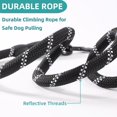 thumbnail image 5 of Dog Leash for Medium & Large Dogs, 5FT x 1/2in Heavy Duty Rope Leash with Padded Handle, Highly Reflective Threads & Swivel Clip, No Tangle for Walking Training, Black, 5 of 6