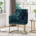 thumbnail image 2 of Mirren Velvet and Iron Accent Chair, 2 of 6