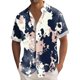 thumbnail image 1 of Hawaiian Shirt For Men, Men's Vintage Button Down Bowling Shirts Short Sleeve Summer Beach Shirt3XL, 1 of 5