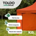 thumbnail image 2 of Toldo Carpa Con Pared Impermeable Plegable Acero 3x3 M naranja KingsHouse TOLPAR3X3-1-IMP, 2 of 8