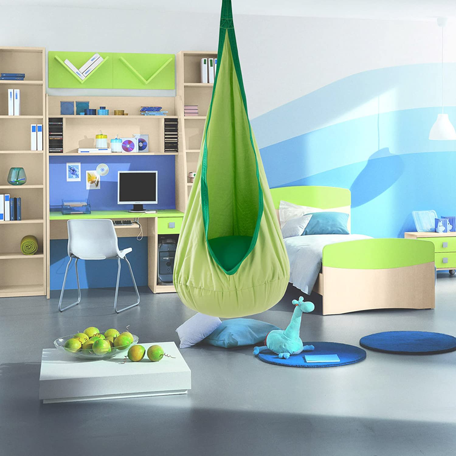 Hamac Chaise Battante Chaise Suspendue pour Enfants, Intérieur et  Extérieur, Maison et Jardin (Vert) - Walmart.ca