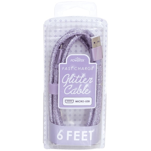 Liquipel Glitter Cables Micro USB Purple