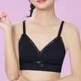 thumbnail image 2 of Training Bratraining Bra Teen Girls Sports Training Bra Lace V-Neck T-Shirt Wireless Bra Padded with Adjustable Straps Underwear Bralette Black 17Y, 2 of 9