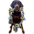 thumbnail image 6 of Ruby Approved Cotton Rope Dog Toy for Aggressive Chewers, Blue, Large, 6 of 9