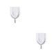 thumbnail image 1 of Wosthever Transparent Adhesive Wall Hangers Plastic Stainless Door Hanger Strong Steel Hook Small Bearing Sucker Holder Sticky Kitchen Blanco 2Conjunto, 1 of 6
