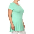 thumbnail image 3 of Women's Casual Plus Size Solid Color Blouse Tunic Top Shirt, 3 of 4