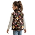 thumbnail image 2 of Garronmavis Mushroom Forest Girls Outerwear Vest Size 2T Versatile Winter Lightweight Sleeveless Jacket with Pocket Stand Collar Girls Zippered Vest Warm Fall Outfits Fashion Clothing, 2 of 7