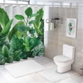 thumbnail image 7 of Orinice  Tropical Green Leaves Shower Curtain Nature Plant Floral Bathroom Curtain Polyester Fabric with 12Hooks  60x72, 7 of 7