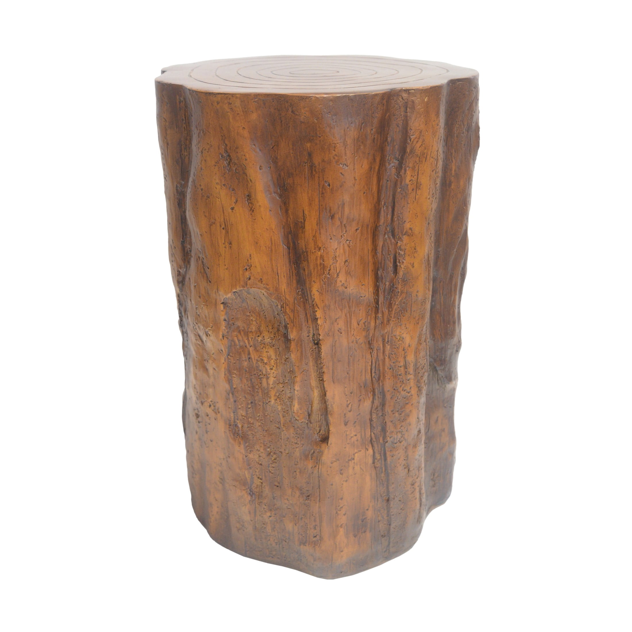Christopher Knight Home 24.8" Outdoor Indoor Tree Stump MGO Side Table, Distressed Wood Grain, Brown