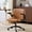 Light Brown, variant on Ktaxon PU Office Desk Chair , Flip-Top Armrest Task Chair on Metal Star Base, Adjustable Height & Quiet Casters for Study Light Brown