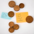 thumbnail image 3 of Wooden Refrigerator Magnets, Decorative Magnets, Office Magnets, Round Fridge Magnets. Brown Medium Size, 3 of 5