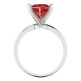 thumbnail image 4 of Clara Pucci 14K White Gold 3ct Garnet Solitaire Ring for Women, 4 of 8
