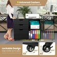 thumbnail image 6 of LOKO 3-Drawer File Cabinet, Mobile Printer Stand Cabinet with Adjustable Shelf, Rolling Lateral Filing Cabinet with Wheels for Letter, A4, Legal Size, for Home Office Organization (Black), 6 of 9