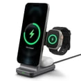 thumbnail image 1 of Soporte de Carga Inalámbrico Spigen OneTap Pro Blanco 3 en 1 MagFit 15W para iPhone y Apple Watch, 1 of 7