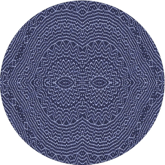 Ahgly Company Indoor Round Patterned Periwinkle Purple Area Rugs, 8' Round