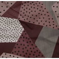thumbnail image 4 of oneOone Cotton Poplin Twill Chocolate Brown Fabric Dot|Check & Triangle Geometric Craft Projects Decor Fabric Printed By The Yard 56 Inch Wide, 4 of 4