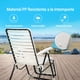 thumbnail image 5 of Silla Reclinable Plegable Costway Patio PP Blanca 7 Posiciones Reposapiés Cómodo, 5 of 9