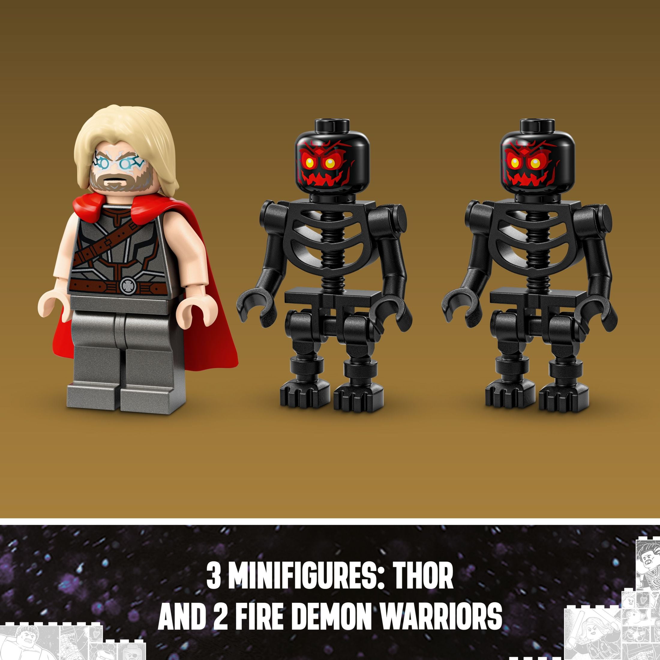 LEGO Marvel Thor vs. Surtur Construction Figure, Buildable Marvel Action Figure with Thor Minifigure, 76289