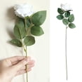 thumbnail image 4 of Hermoso ramo de rosas artificiales Rosaceae para el hogar nórdico. Blanco, 4 of 8