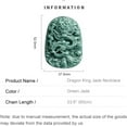 thumbnail image 2 of Genuine Jade Dragon Necklace, Natural Grade A Jade Pendant, Lucky Jade Necklace, Jade Amulet Necklace, Delicate Jade Jewelry Gift, 2 of 5