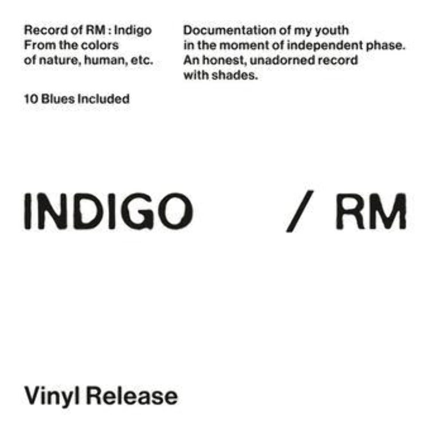 RM (BTS), Indigo, Korean Pop, Vinyl