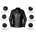 thumbnail image 2 of NomiLeather lambskin leather jacket men – black leather jacket and leather jackets for men (Grey - Large), 2 of 8