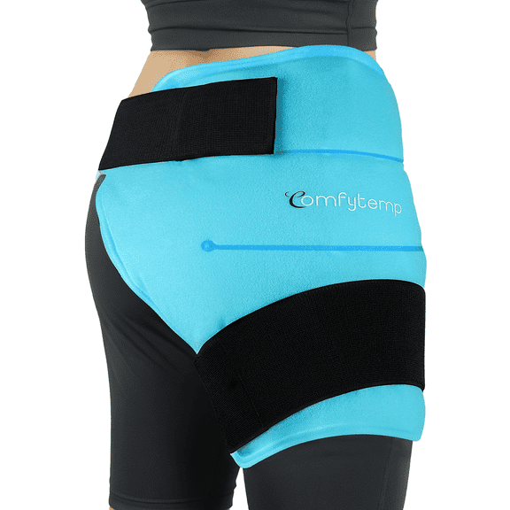 Comfytemp large Hip Ice Pack Wrap for Hip Surgery, Sciatica, Fracture, Pain Relief (L)