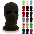 thumbnail image 4 of Fshiont 2-Hole Knitted Ski Mask Full Face Mask Cover Neck Gaiter Winter Balaclava Warm Knit Beanie for Outdoor Sports Hot Pink, 4 of 4