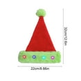 thumbnail image 7 of Double-Layer Flock Fabric Santa Hat with Built-in LED String Lights, Festive Christmas Party Headwear with Soft Glowing EffectO, 7 of 7