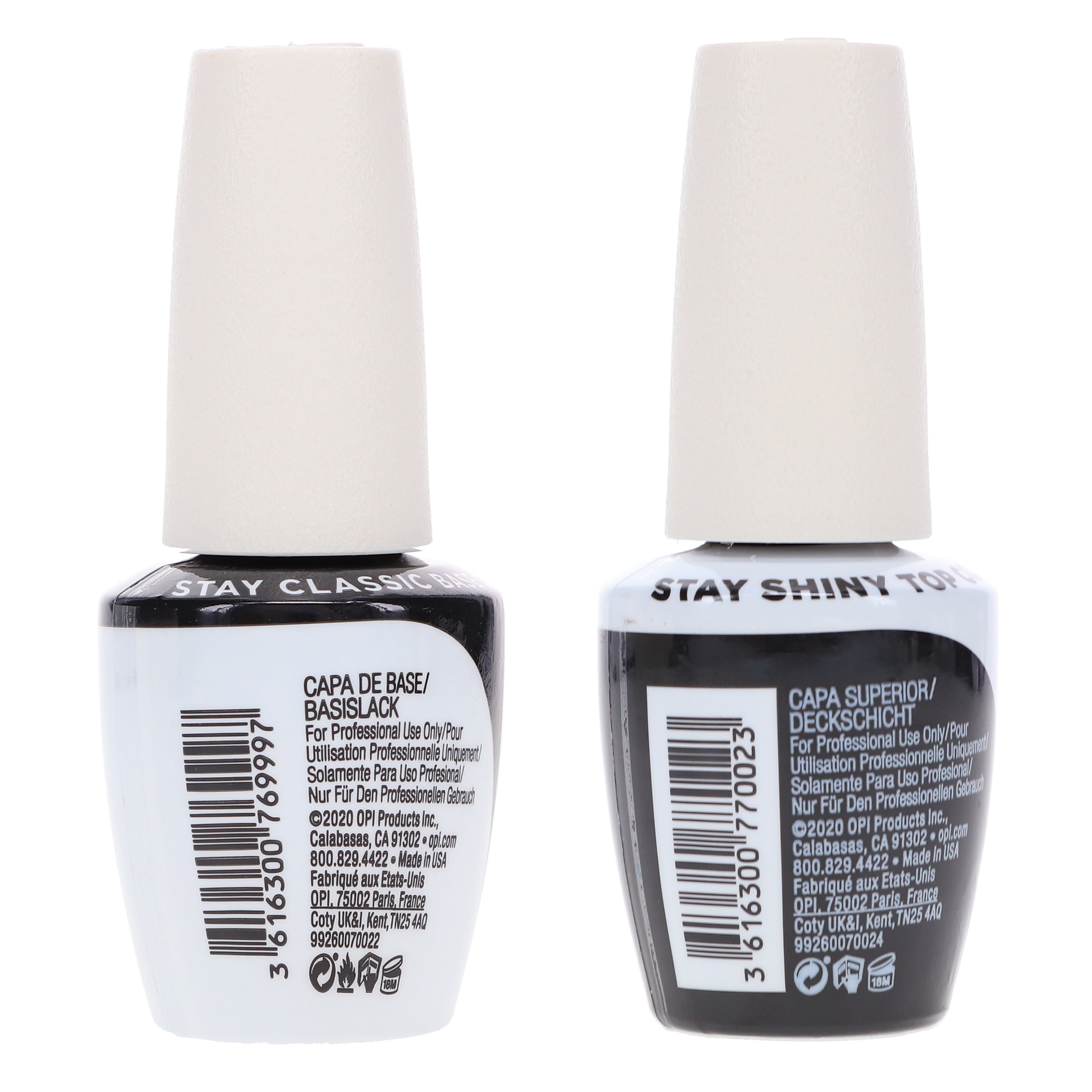 OPI GelColor Stay Shiny Top Coat 0.5 oz & GelColor Stay Classic Base Coat 0.5 oz Combo Pack