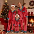 thumbnail image 5 of Matching Christmas Pajamas Plush Christmas Pjs Long Sleeve Button down Holiday Home Sleepwear Set Top and Pants 2 Piece Set Mom and Daughter Pajamas, 5 of 6