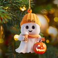 thumbnail image 1 of Adornos de Halloween para árbol de Navidad, adornos personalizados de fantasmas para Halloween, adornos colgantes de acrílico plano 2D para fiestas navideñas, decoración interior del hogar, para famil, 1 of 6