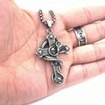 thumbnail image 4 of GKNET Skull Dragon Cross Pendant Necklace Men's Punk Retro Rock Delicate Jewelry Chain 24" Gift, 4 of 5