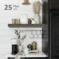 thumbnail image 4 of Floating Shelves for Wall Bathroom Shelf Bedroom Kitchen Living Room Hanging Book Shelves Small Farmhouse Decor 16 inch Set of 3, Rustic Brown (015-BN3), 4 of 9
