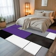 thumbnail image 5 of Purple Grey Geometric 5x7 Area Rugs, Modern Black White Abstract Art Non-Skid Rubber Backing Large Rectangle Rugs - Living Room Bedroom Home Office, Indoor Floor Mat Carpets Washable Rug, 5 of 9