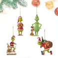 thumbnail image 5 of Colgante de árbol de Navidad Grinch Grinch, decoraciones navideñas Grinch, decoración colgante de Navidad, divertidos colgantes de resina verde para el hogar, fiestas navideñas, 5 of 5