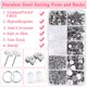 thumbnail image 2 of Postes y respaldos para aretes, 1650 piezas Kit de fabricación de aretes de acero inoxidable Postes para aretes Espárragos, respaldos para aretes oso de fresa  Hogar, 2 of 5