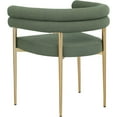 thumbnail image 6 of Meridian Furniture Brielle Green Boucle Fabric Dining Chair (Set of 2), 6 of 6