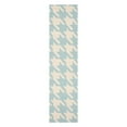 thumbnail image 3 of SAFAVIEH Dhurrie Cherlyn Geometric Tessellation Wool Area Rug, Light Blue/Ivory, 6' x 9', 3 of 4