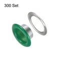 thumbnail image 3 of Uxcell 300set Grommets Kit Metal Eyelets 8mm 3/10" Hole Tiny Grommet for Shoes Clothes Belt Tag DIY Project, Green, 3 of 6