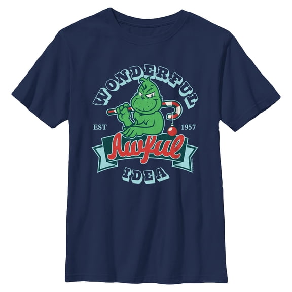 Boys The Grinch Wonderful Awful Idea T Shirt