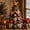 #02N Classic Reindeer, variant on DIY Quilted Christmas Tree Kit Patchwork Fabric Craft, Festive Plaid Snowflake Holly Design for Cozy Holiday Home Styling