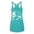 thumbnail image 2 of Wild Bobby, Martin Luther King Jr Classic MLK Black History Flag, Black Pride, Women Tri-Blend Racerback Tank Top, Tahiti Blue, X-Large, 2 of 4