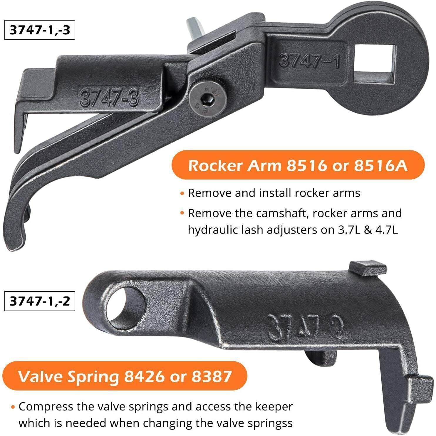 Rocker Arm Remover Installer & Valve Spring Compressor Tool 3747